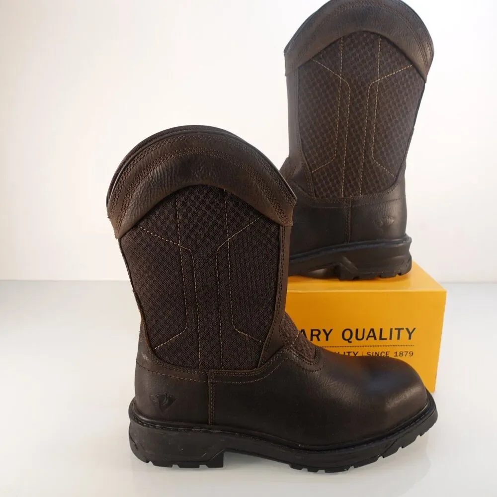 Mens Herman Survivors Granite Steel Toe Leather Work Boots Brown Size 7.5